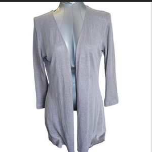 Acrobat Gray Cardigan Sweater Lightweight Knit M